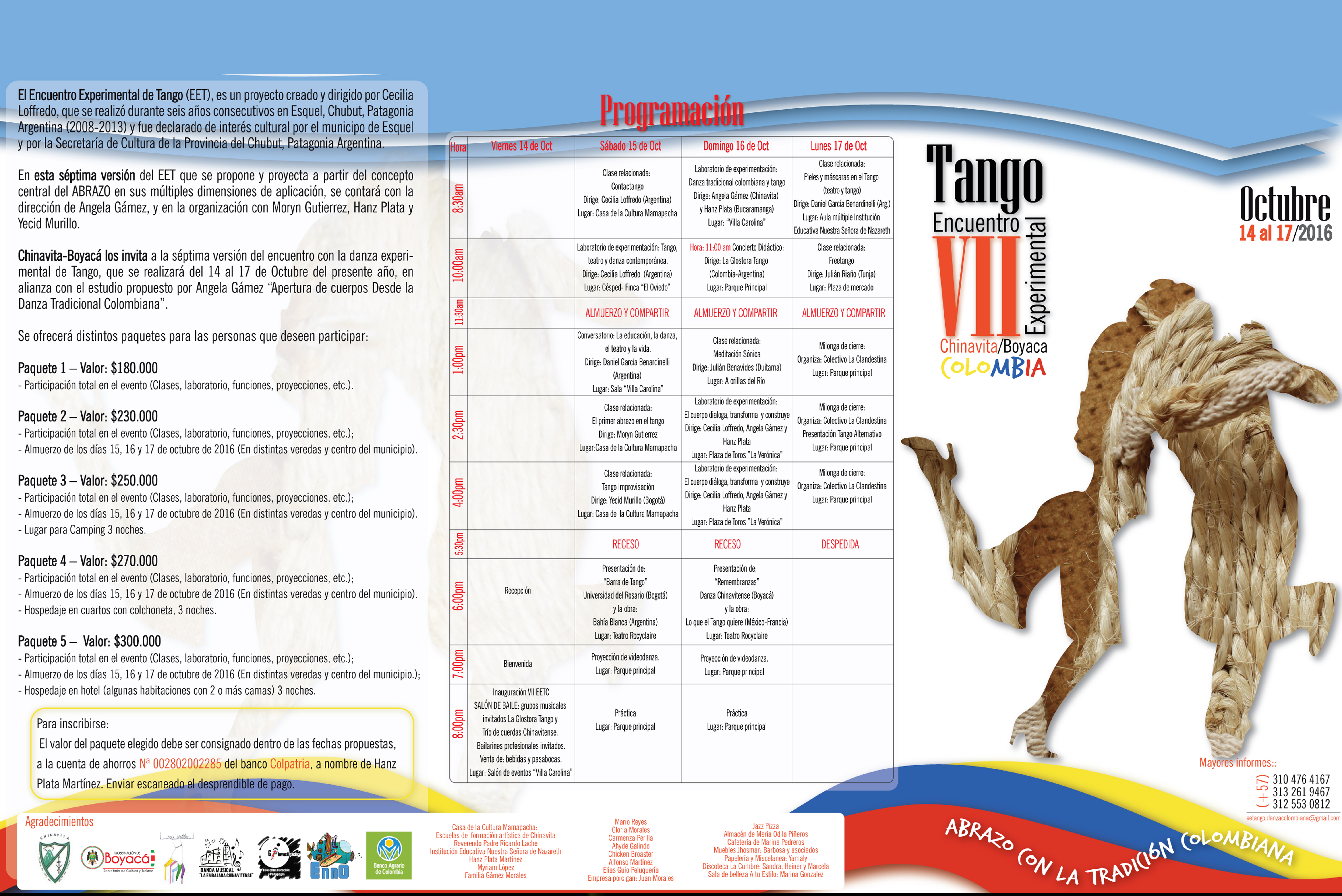 VII Encuentro Experimental de Tango: Abrazo con la tradición colombiana