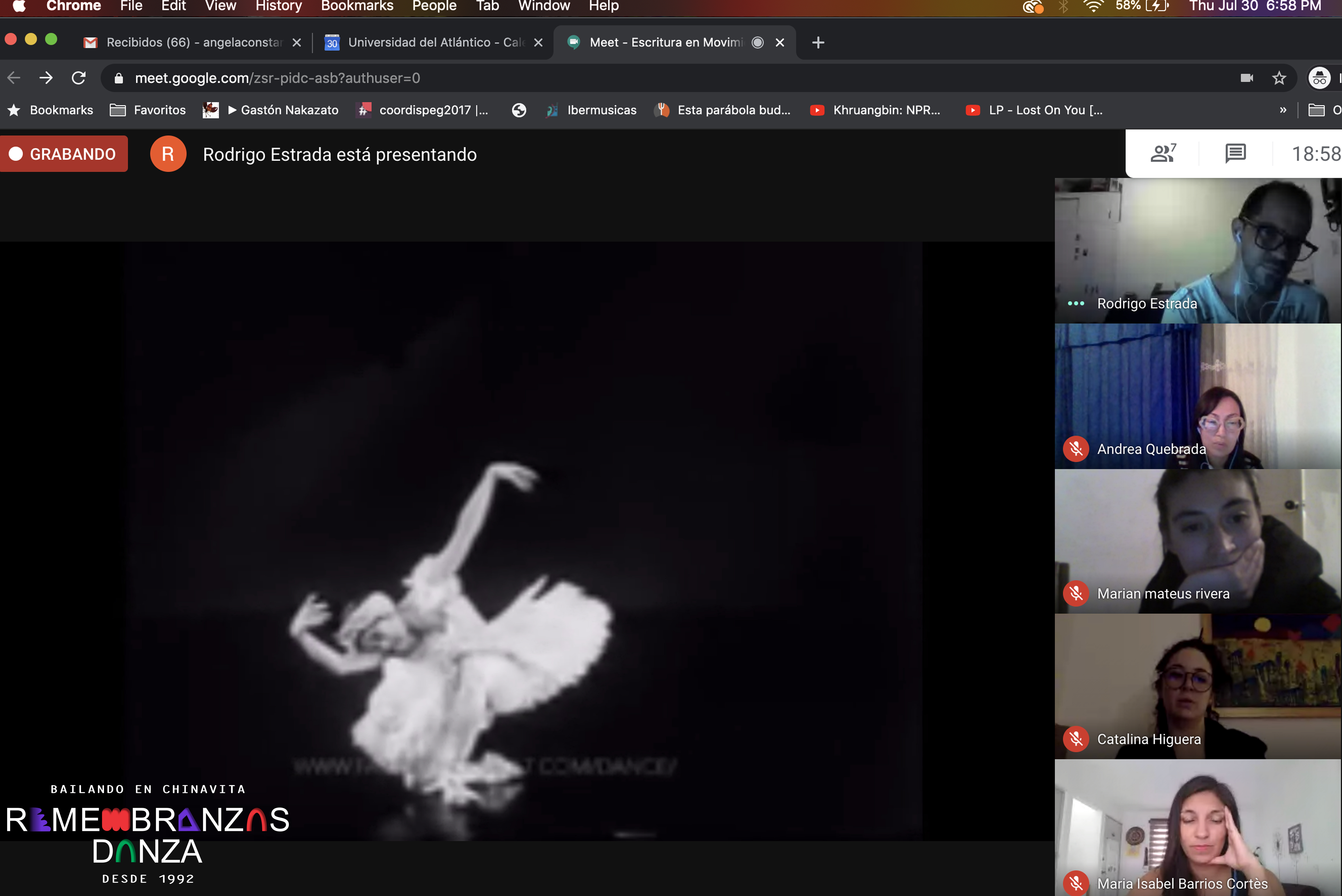 Remembranzas Danza: Escritura en Movimiento